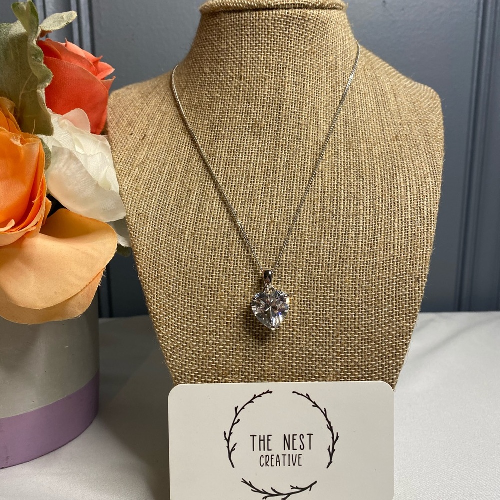 Silver Heart Pendant Necklace